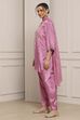 Pink Viscose Straight Dyed Suit Set image number 3