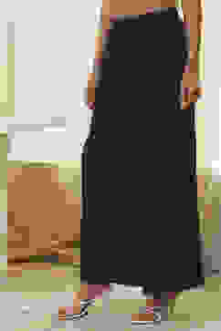 Navy Blue Viscose Solid Straight Palazzos image number 2