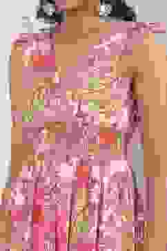 Pink Viscose Rayon Kalidar Dress image number 1