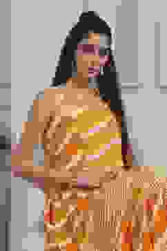 Yellow Cotton Tiered Dress image number 6