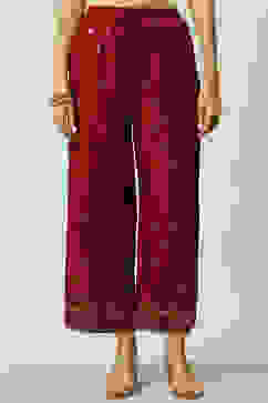 Maroon Rayon Palazzo image number 0