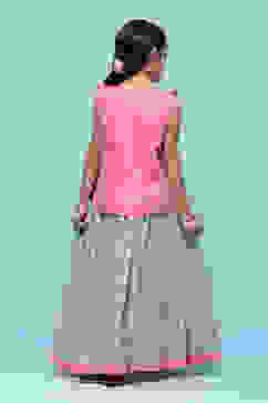 Multicolor Cotton Straight Printed Kurta Skirt Suit Set image number 4