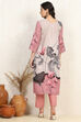 Wine Linen Blend Unstitched Suit Set image number 5