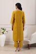 Mustard Yellow Ethnic Motifs Straight Suit Set image number 4