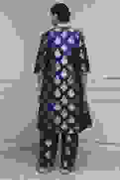 Purple Art Silk Printed Straight Co-ord Set image number 4