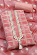 Pink Cotton Schiffly Unstitched Suit Set image number 1