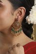 Green Gold Plated Brass Drop & Dangler Earrings image number 1