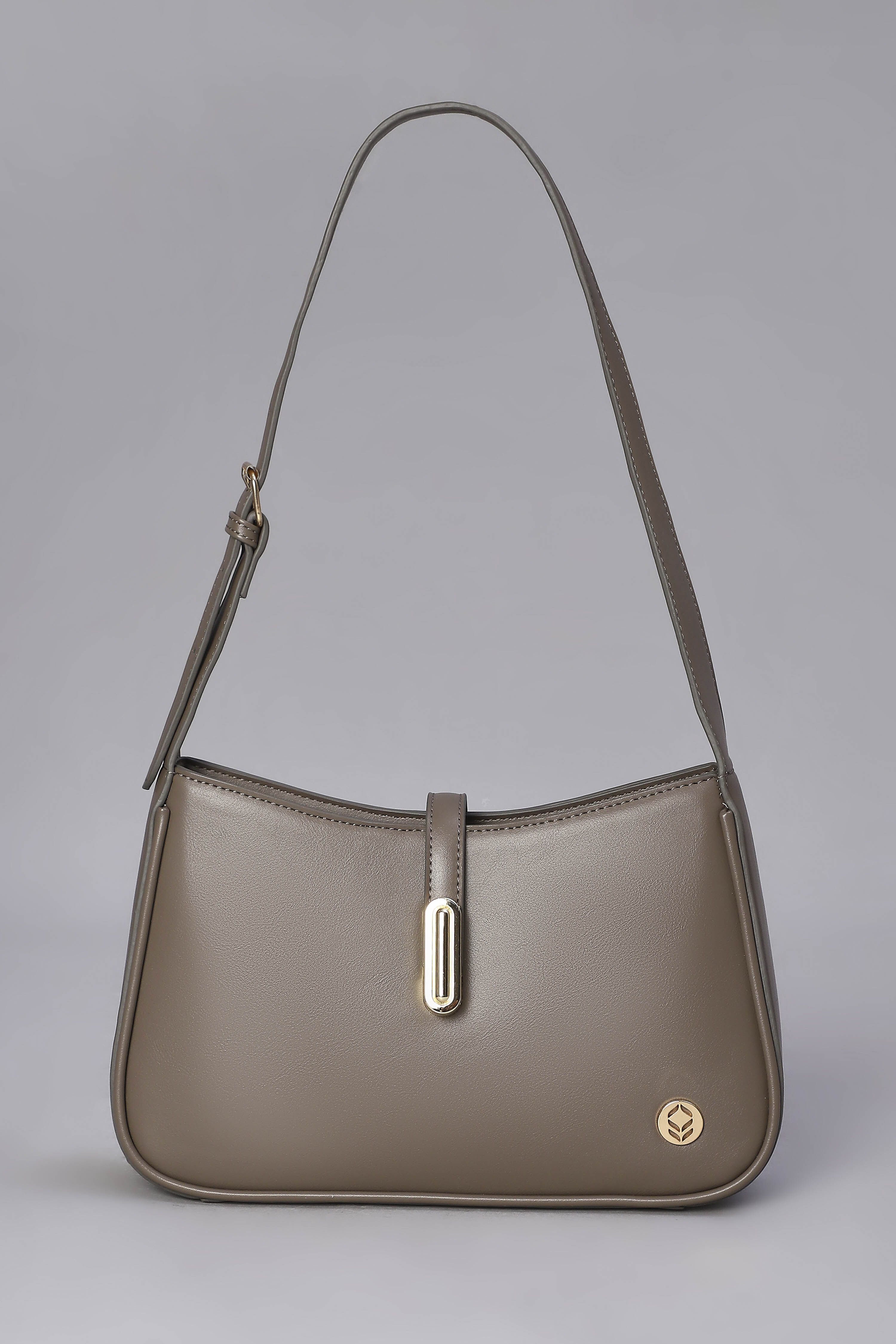 Grey PU Shoulder Bag image number 1