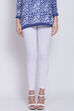Off White Cotton Lycra Leggings image number 0