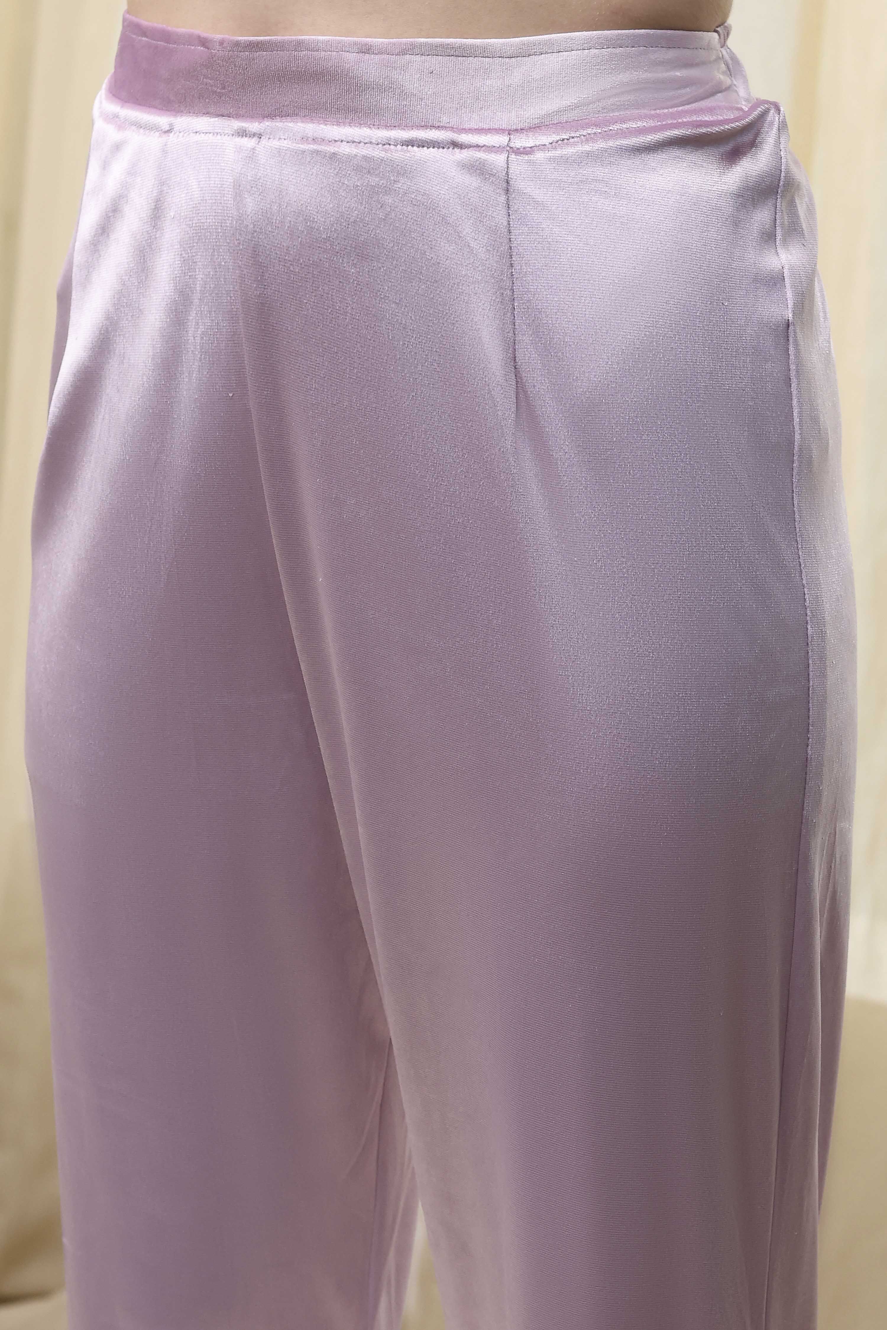 Petrol Blue Polyester Straight Printed Kurta Slim Pant Suit Set image number 2