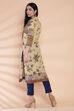 Green Cotton Straight Printed Kurta image number 5