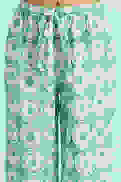 Green and White Cotton A-Line Kurta Set image number 2