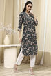 Mustard Yellow Cotton Printed Straight Kurta image number 4