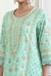 Green Cotton Straight Suit Set image number 1