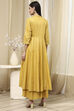 Lavender Cotton Layered Anarkali Dress image number 3