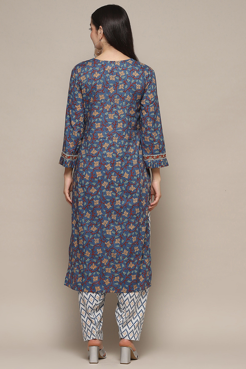 Green Cotton Unstitched Suit set image number 6