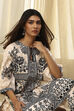 Beige and Brown Pure Cotton Printed Kurta Set image number 0