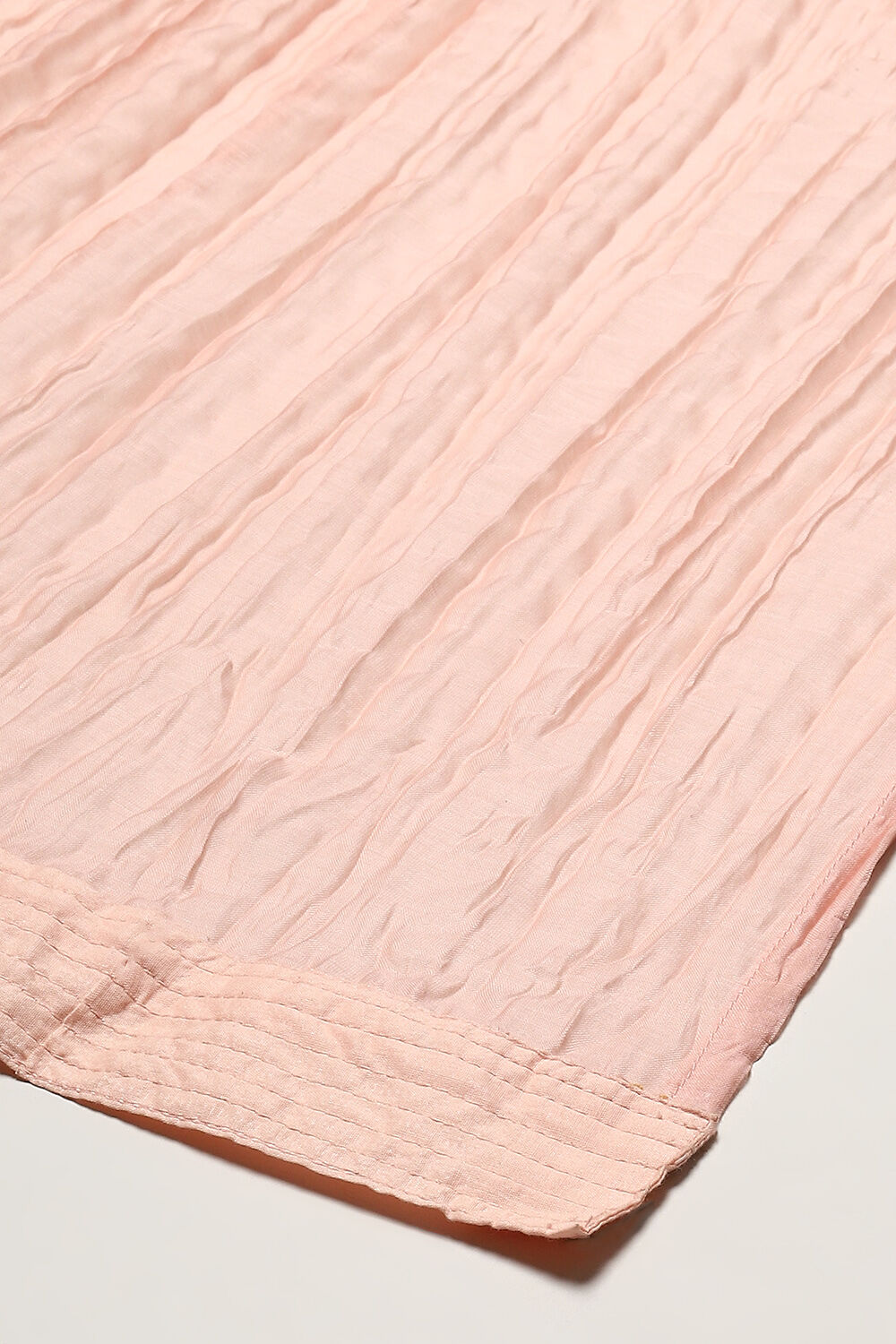 Rohit Bal Peach Cotton Blend Straight Kurta Suit Set image number 3