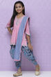 Pink Cotton Straight Kurta Dhoti Salwar Suit Set image number 0