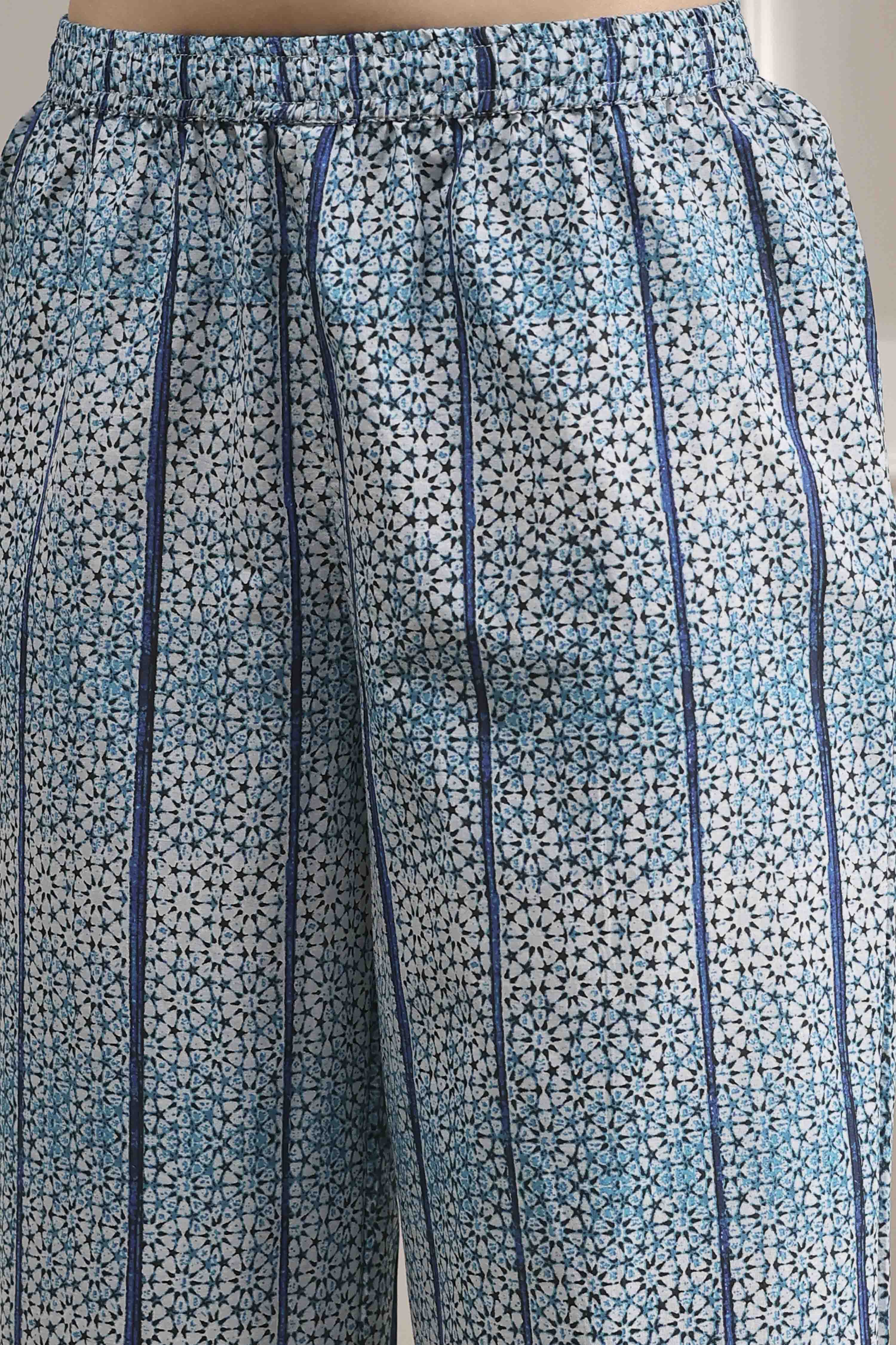 Brown Cotton Printed Straight Suit Set image number 2