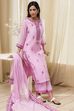 Pink Embroidered Straight Suit Set image number 0