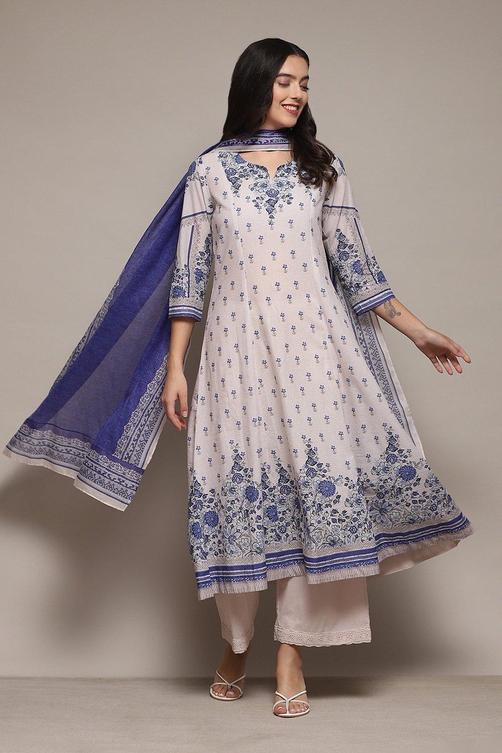 Red Cambric Kalidar Printed Kurta Palazzo Suit Set image number 0