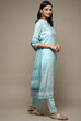 Off White Chanderi Hand Embroidered Unstitched Suit Set image number 7