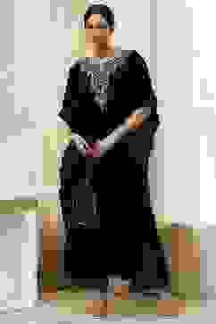 Blue Art Silk A-Line Kurta Palazzo Suit Set image number 7