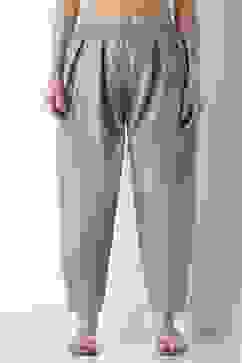 Beige Polyester Relaxed Dyed Pants image number 4