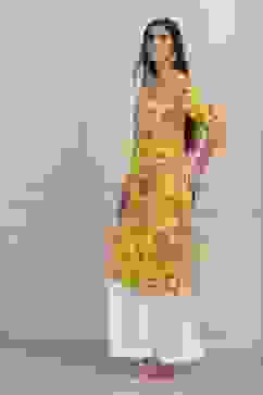 Yellow Viscose Rayon Straight Kurta image number 2