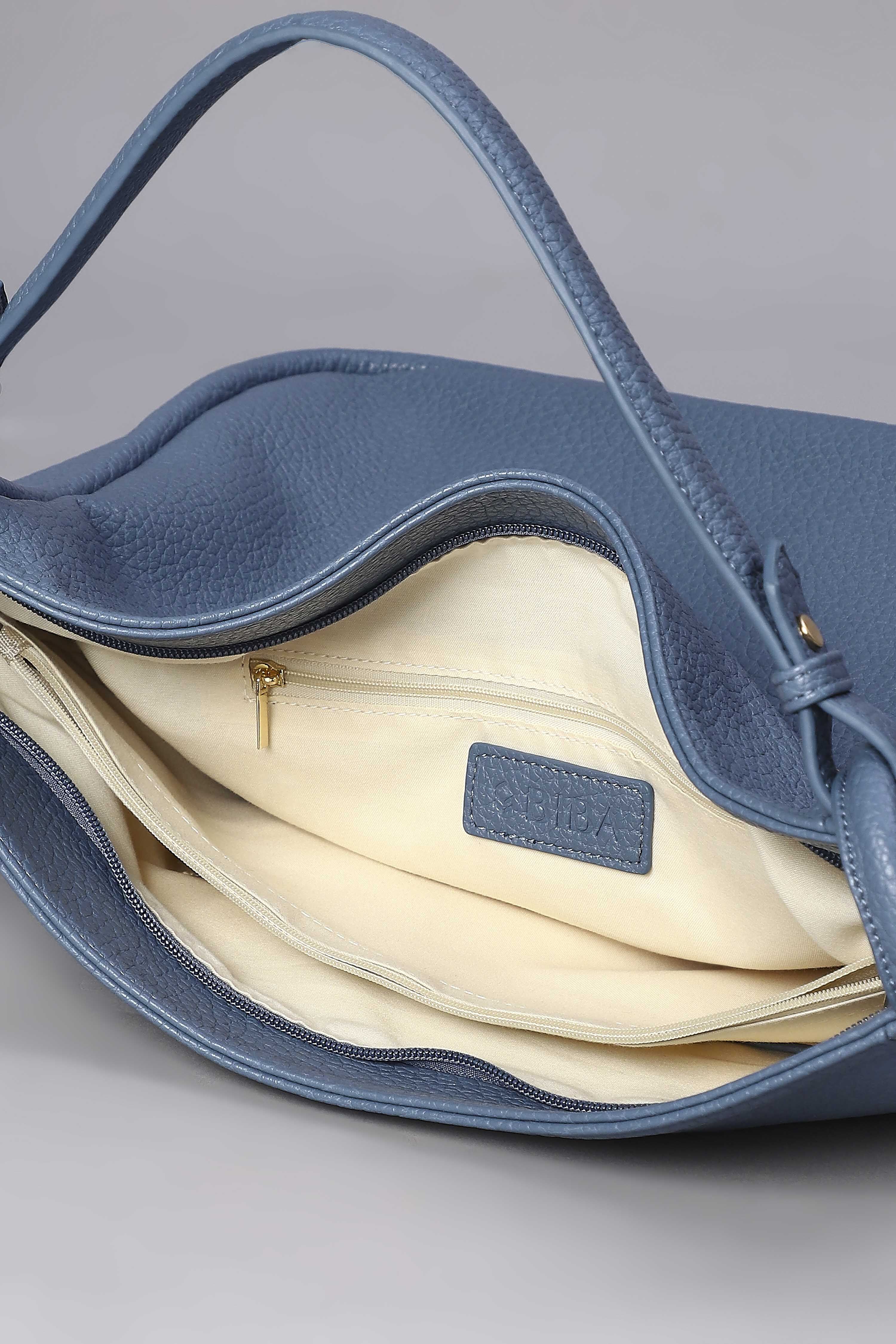 Teal PU Hobo Bag image number 5