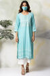Green Rayon Straight Kurta Pants Set image number 0