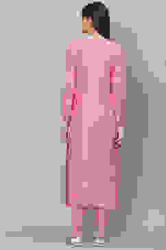 Light Brown Silk & Tussar Machine Embroidered Unstitched Suit Set image number 6