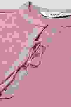 Blush Pink Cotton Straight Printed Kurta image number 1