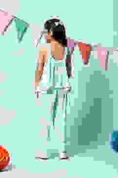 Turquoise Viscose Straight 2 Piece Set image number 4