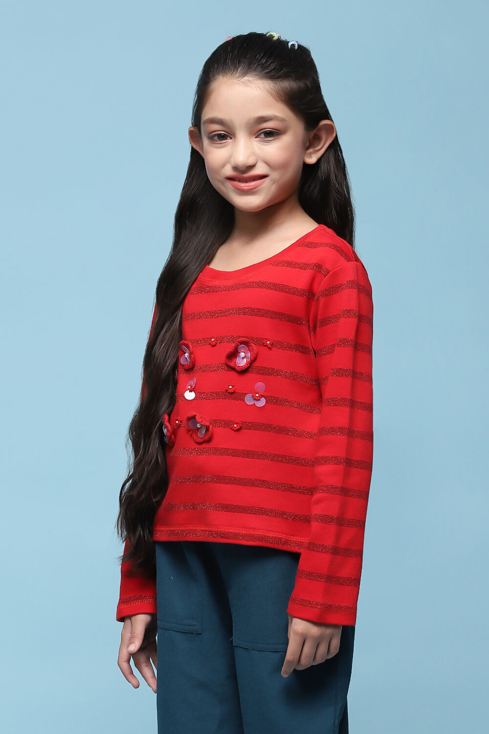 Red Cotton T-Shirt image number 2