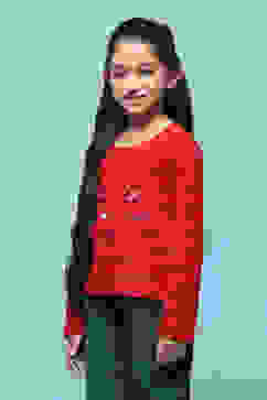 Red Cotton T-Shirt image number 2