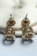 Gold Pink Alloy Jhumka image number 2