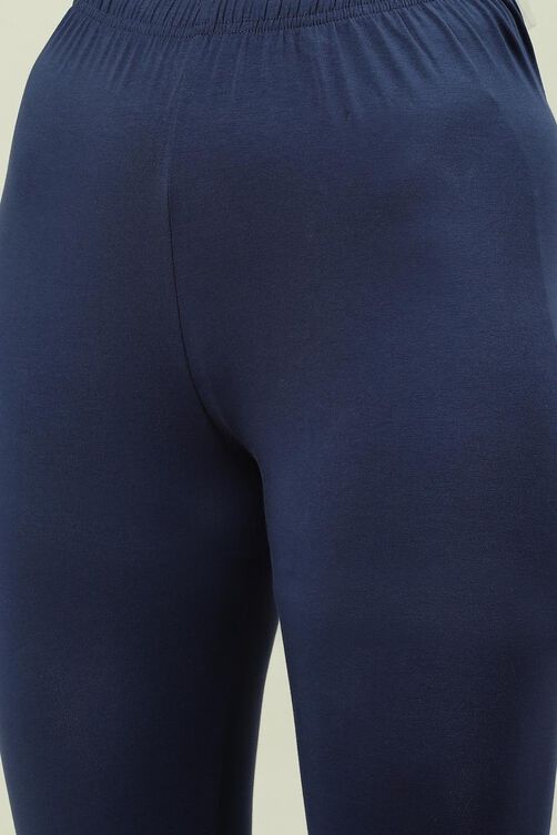 Camel Cotton Blend Solid Churidar image number 1