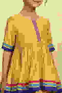 Green Polyester Blend Solid Gathered Suit Set image number 1