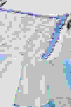 Blue Printed Cotton Kurta With Pants & Printed Scarf.  image number 1