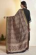 Maroon Chennur Silk Floral Printed Dupatta image number 5