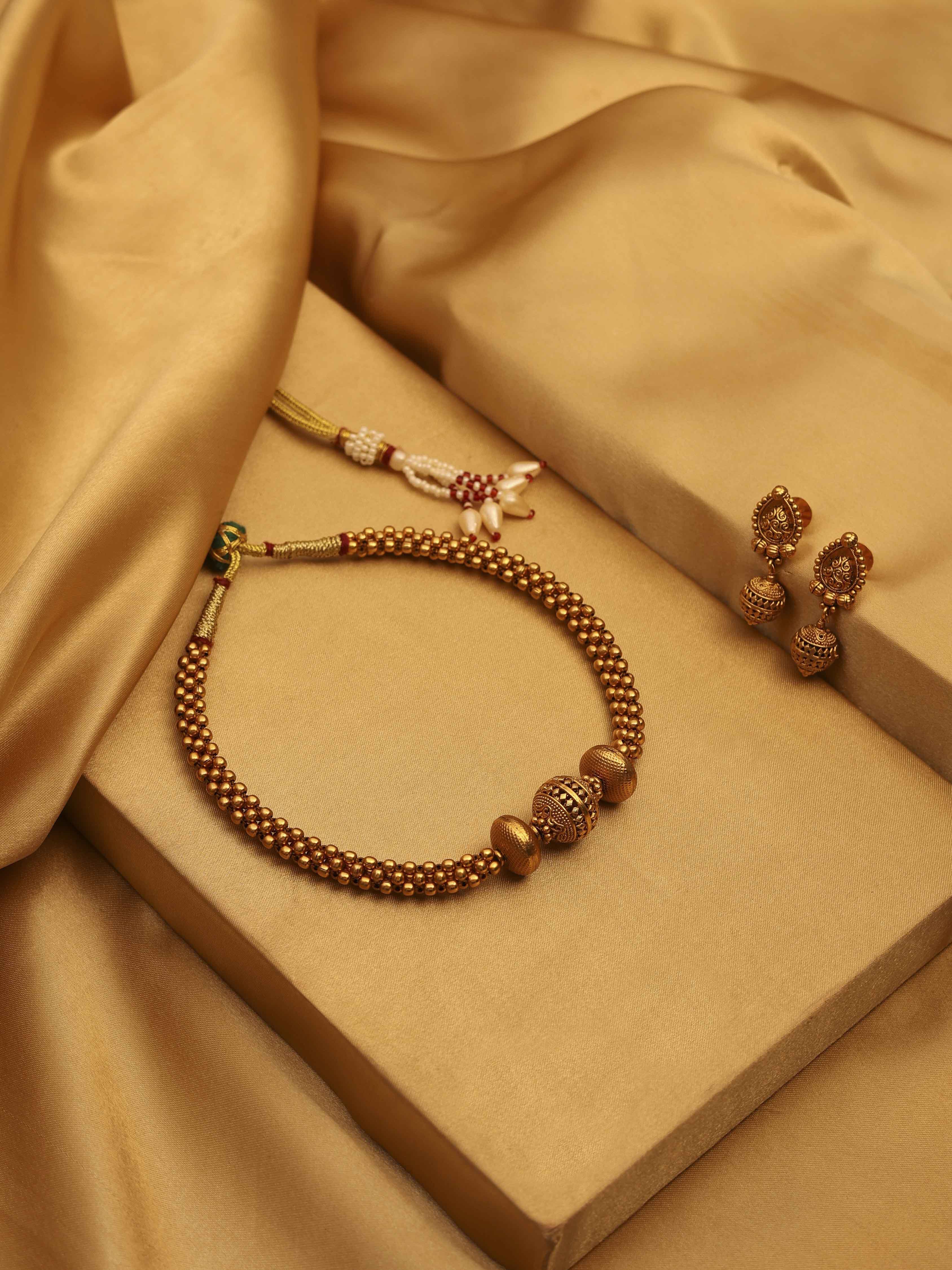 biba Gold Brass Necklace SetGold Brass Necklace Set-picture-146