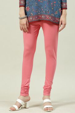 Pink Knitted Churidar image number 4