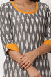 Grey Cotton Ikkat Easy Stitch Suit Set image number 1