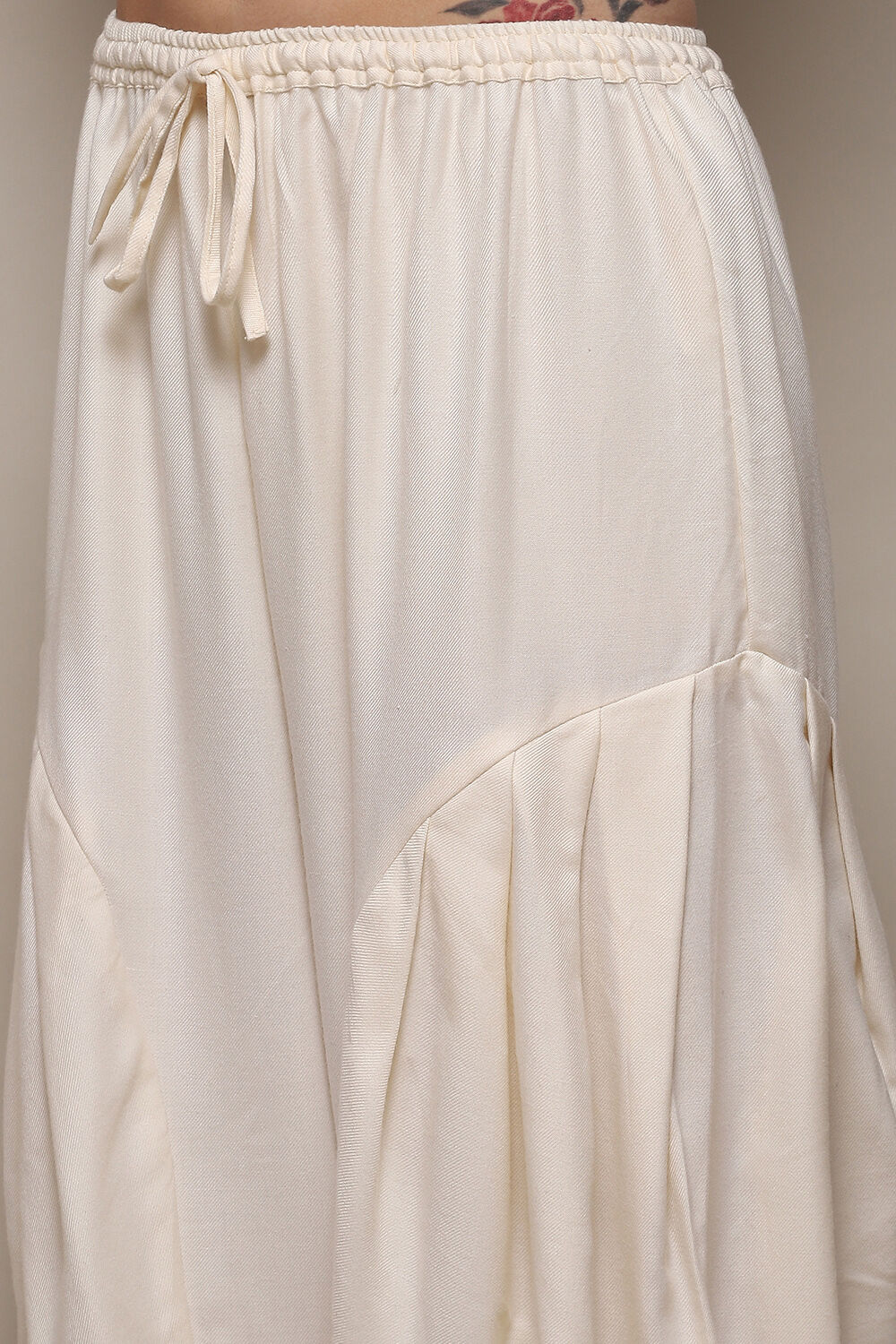 Off White Cotton Blend Straight Yarndyed 2 Piece Set image number 6