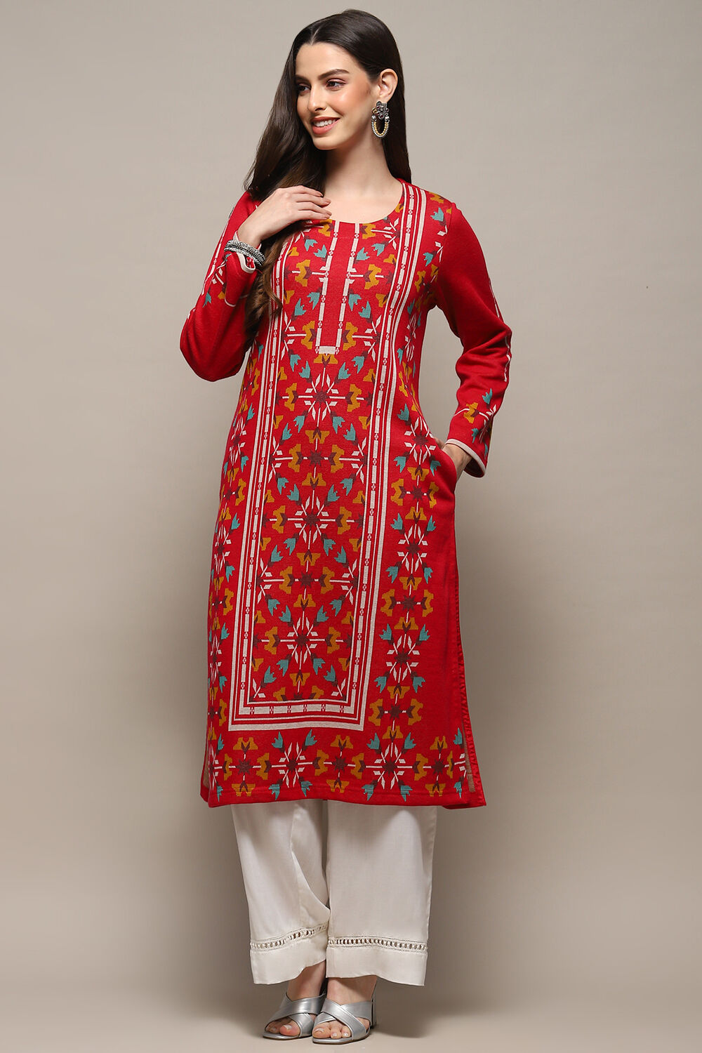 Off White Viscose Flared Palazzo image number 0