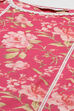 Pink Cotton Straight Printed Kurta image number 1