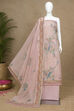 Peach Cotton Printed Unstitched Suit Set image number 4
