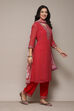 Yellow Viscose Straight Suit set image number 6